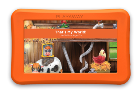 Playaway Launchpad displaying childrens book